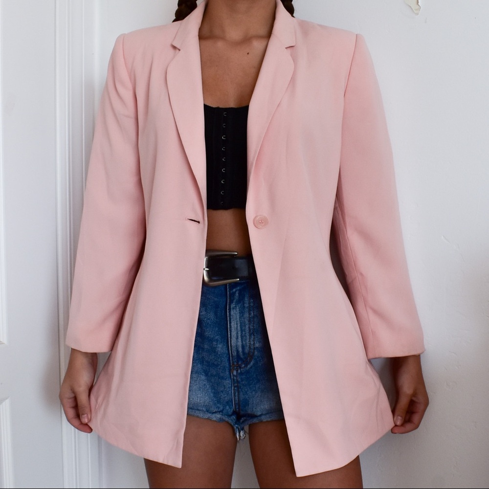 Harvé Benard Pastel Pink Designer Blazer